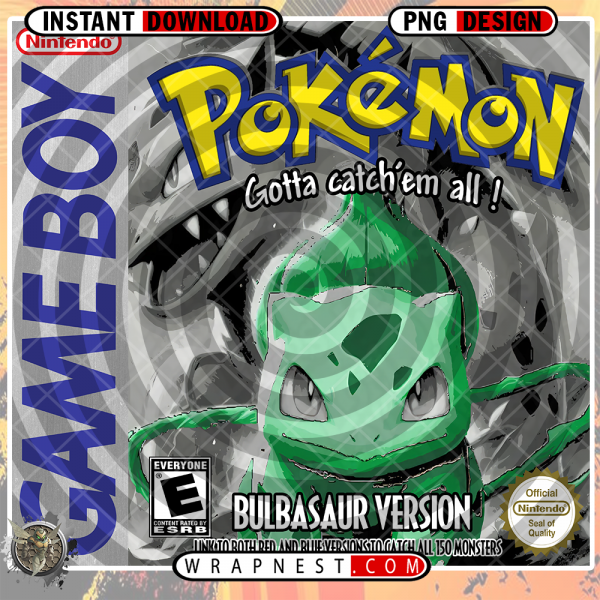 BULBASAUR POKEMON GAMEBOY WRAP