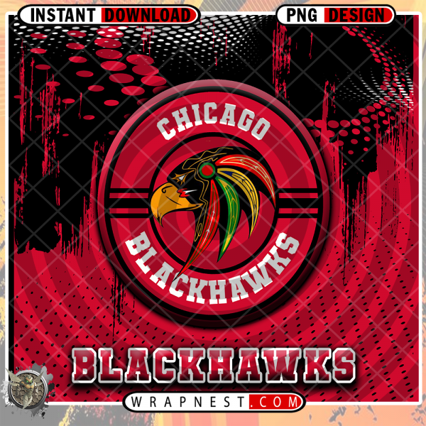 BLACKHAWKS DOT LOGO WRAP