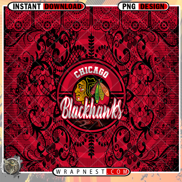 BLACKHAWKS LACE & LOGO WRAP