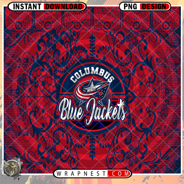 BLUE JACKETS LACE & LOGO WRAP