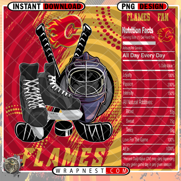 FLAMES TEAM FAN SODA WRAP