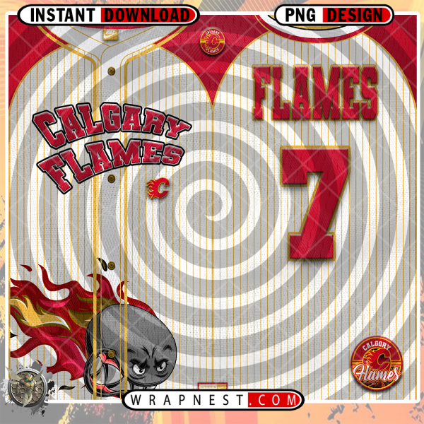 FLAMES TEAM BUTTON-UP WRAP