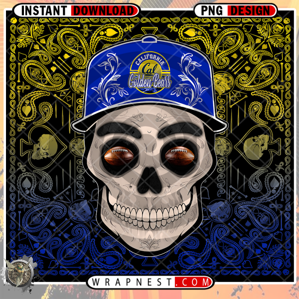 CALIFORNIA SKULL HANDKERCHIEF WRAP