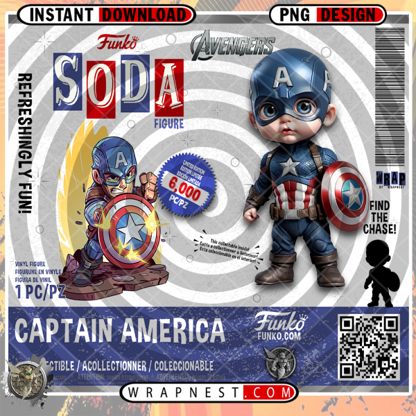 CAPTAIN AMERICA FUNKO SODA WRAP