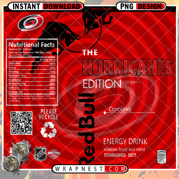 HURRICANES RED BULL WRAP