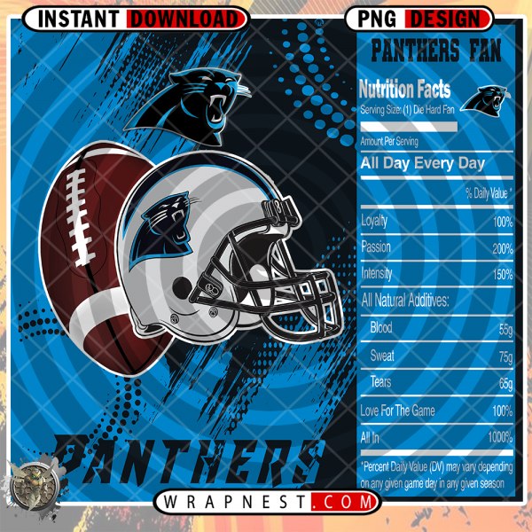 PANTHERS TEAM FAN SODA WRAP