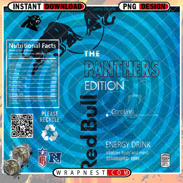 PANTHERS RED BULL WRAP