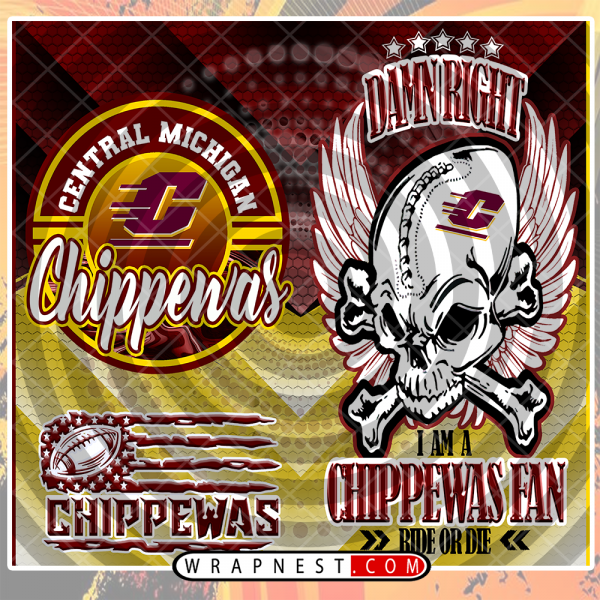 CENTRAL MICHIGAN SKULL WRAP