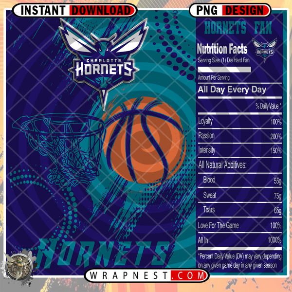 HORNETS TEAM FAN SODA WRAP