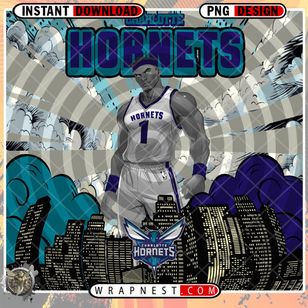 HORNETS COMIC BOOK STYLE WRAP
