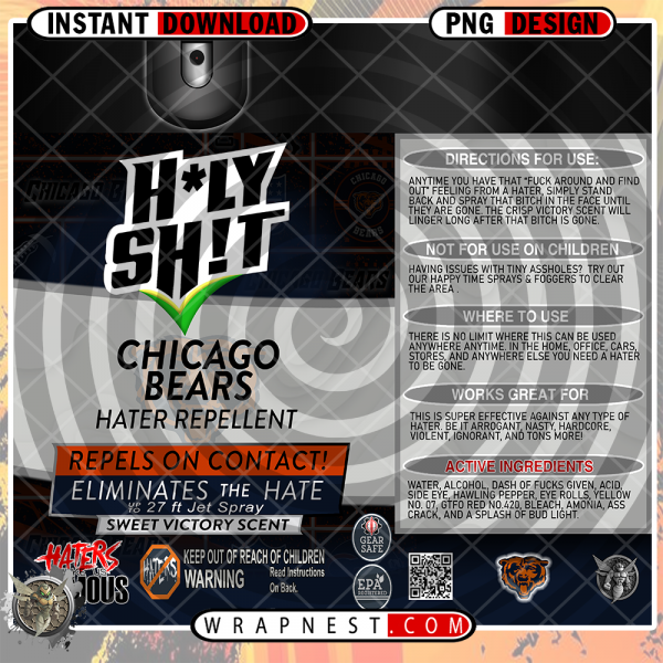BEARS HOLY SHIT WRAP