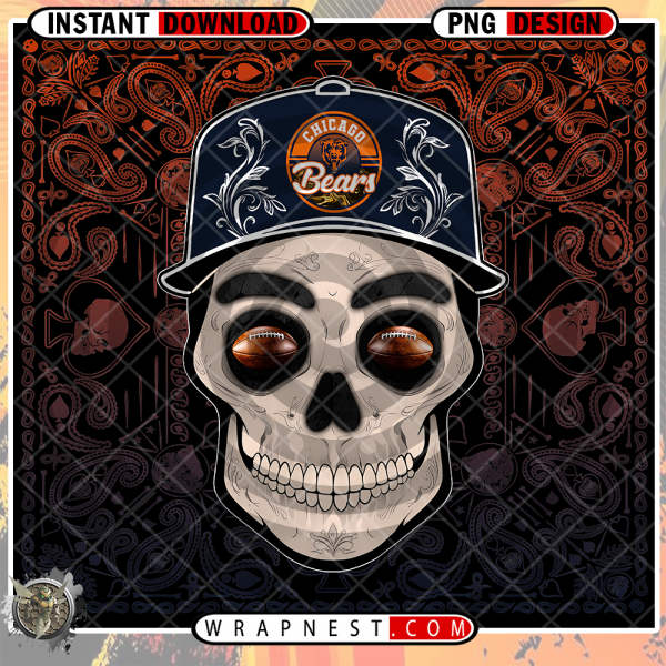 BEARS SKULL HANDKERCHIEF WRAP