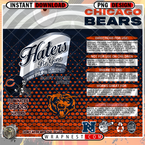 BEARS HATERS BE GONE WRAP