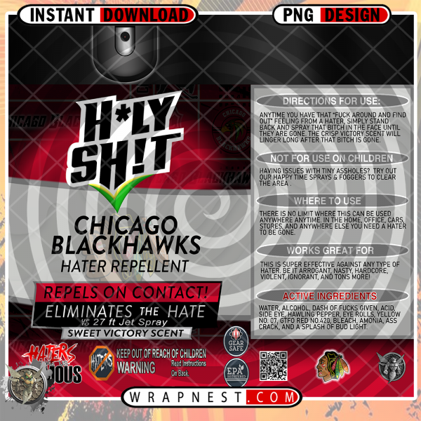 BLACKHAWKS HOLY SHIT WRAP