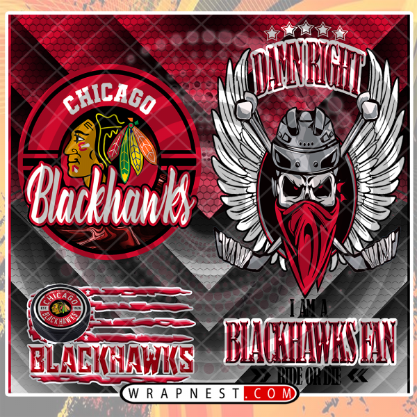 BLACKHAWKS SKULL WRAP