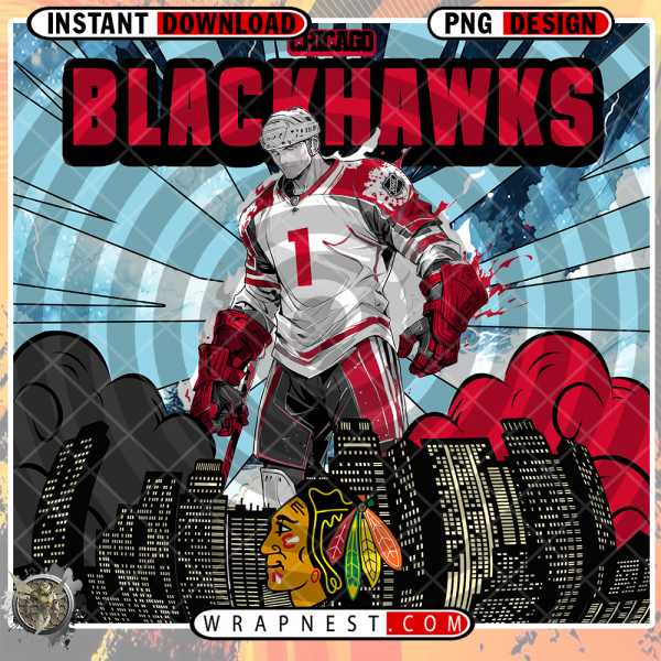 BLACKHAWKS COMIC BOOK STYLE WRAP