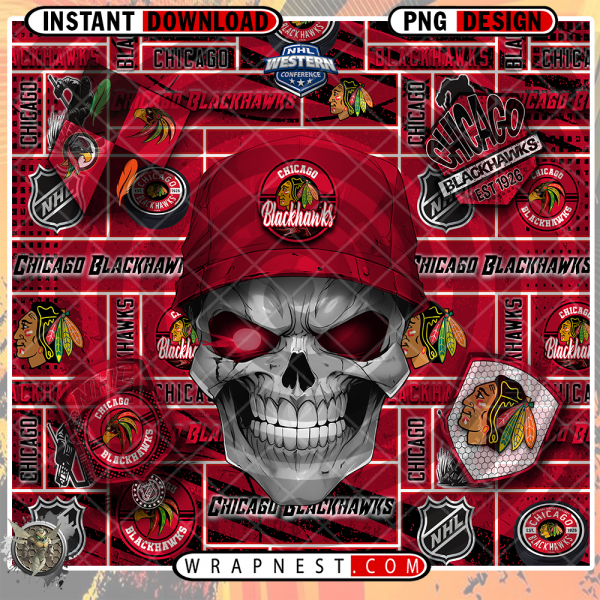 BLACKHAWKS SKULL WRAP