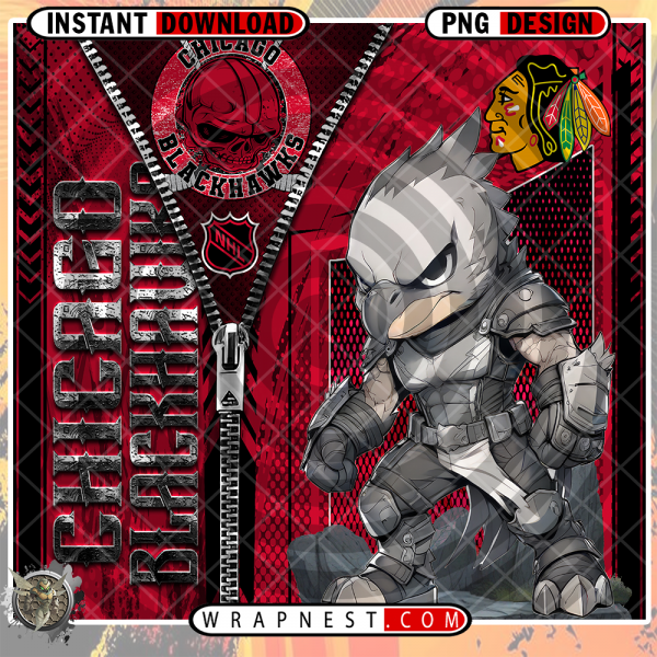 BLACKHAWKS ZIPPER MASCOT