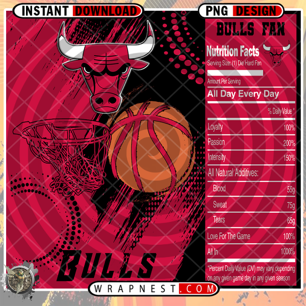 BULLS TEAM FAN SODA WRAP