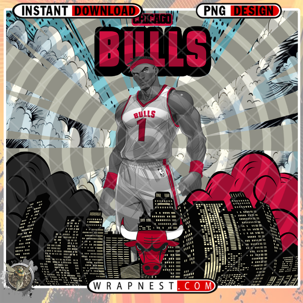 BULLS COMIC BOOK STYLE WRAP