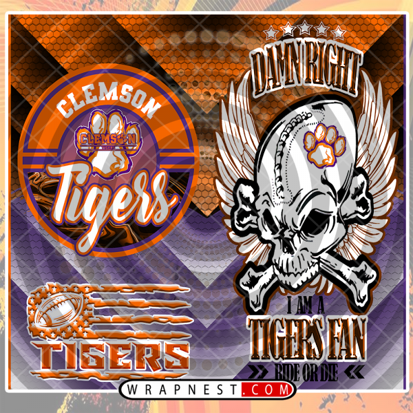 CLEMSON SKULL WRAP