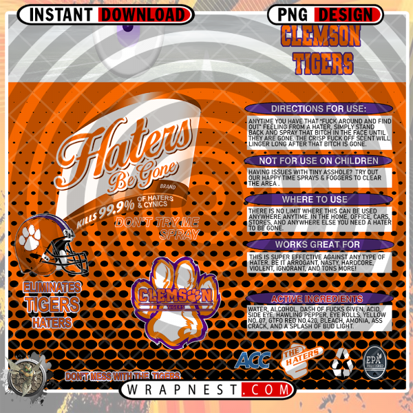 CLEMSON HATERS BE GONE WRAP