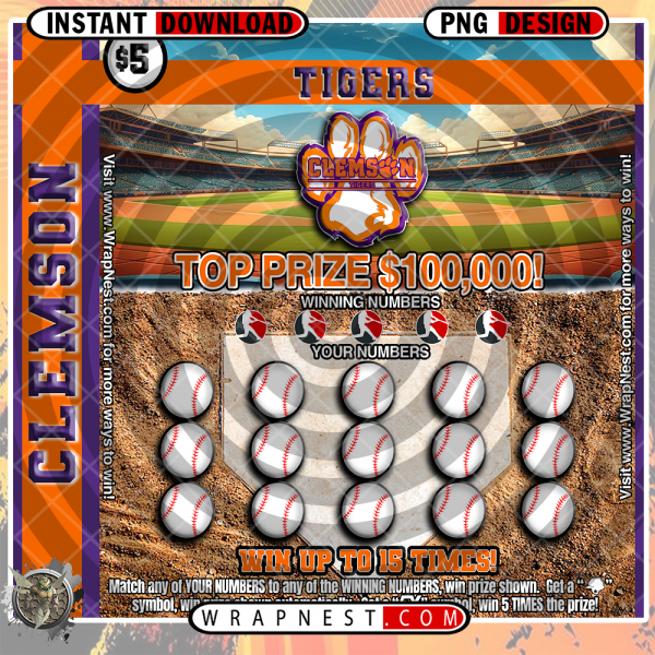 CLEMSON SCRATCH OFF WRAP