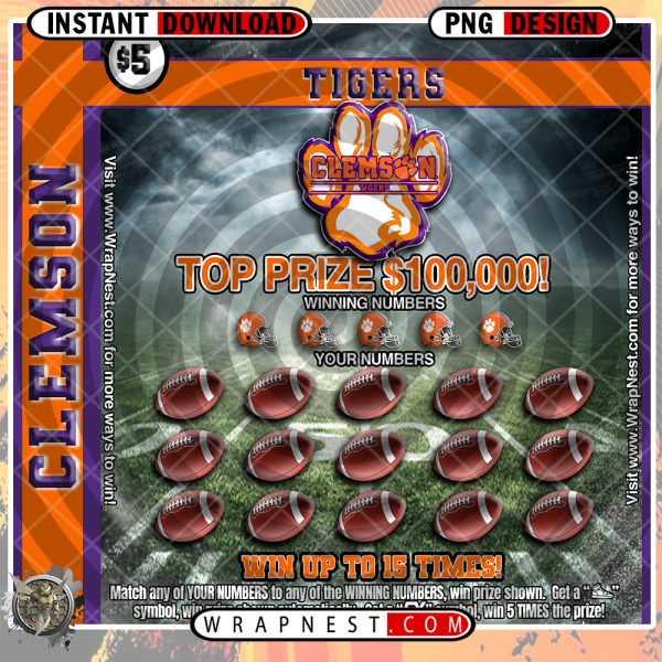 CLEMSON SCRATCH OFF WRAP
