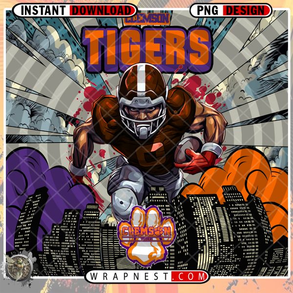 CLEMSON COMIC BOOK STYLE WRAP