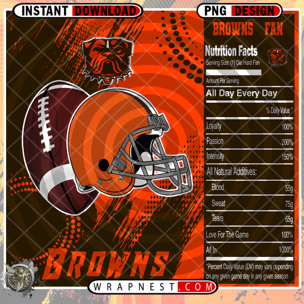 BROWNS TEAM FAN SODA WRAP