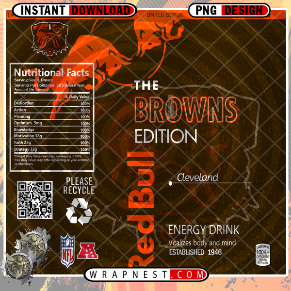 BROWNS RED BULL WRAP