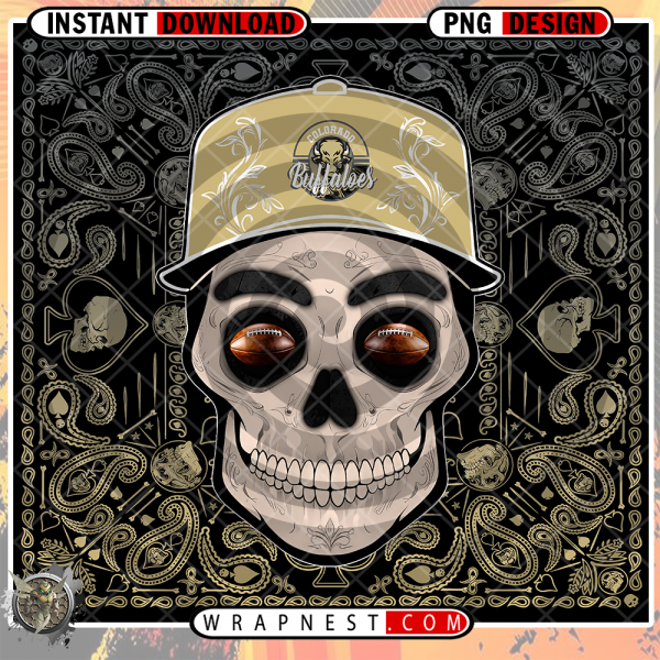 COLORADO SKULL HANDKERCHIEF WRAP