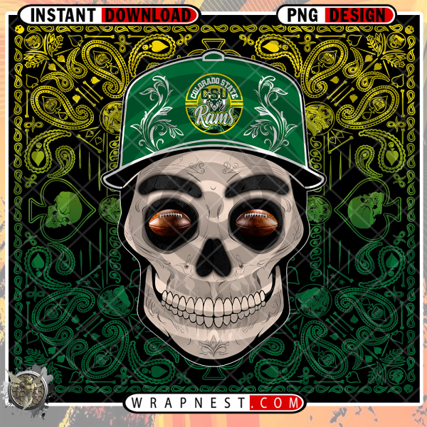 COLORADO STATE SKULL HANDKERCHIEF WRAP