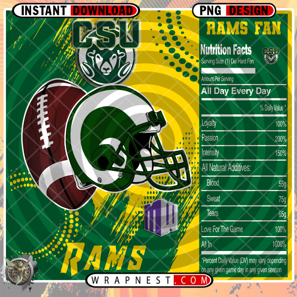 COLORADO STATE TEAM FAN SODA WRAP