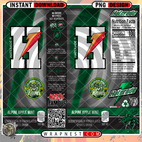 COLORADO STATE HATERADE WRAP
