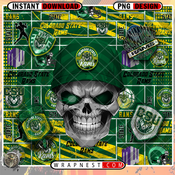 COLORADO STATE SKULL WRAP