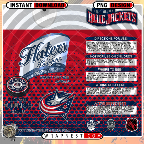 BLUE JACKETS HATERS BE GONE WRAP