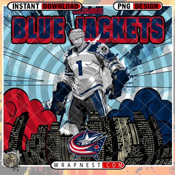 BLUE JACKETS COMIC BOOK STYLE WRAP