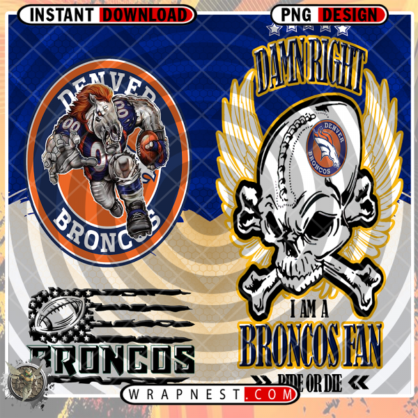 BRONCOS SKULL WRAP