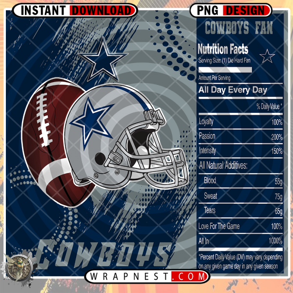 COWBOYS TEAM FAN SODA WRAP