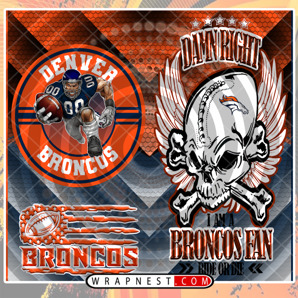 BRONCOS SKULL WRAP