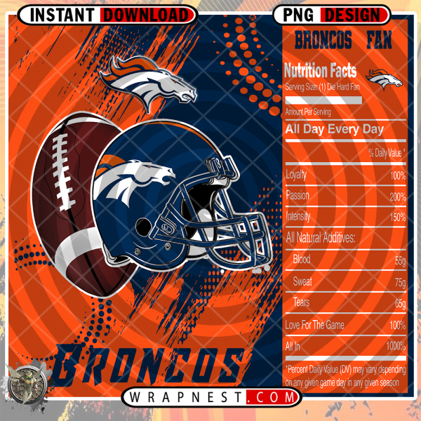 BRONCOS TEAM FAN SODA WRAP