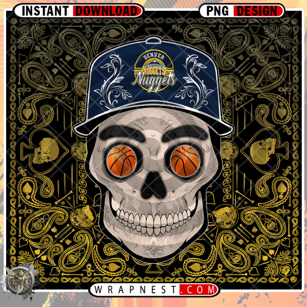 NUGGETS SKULL HANDKERCHIEF WRAP