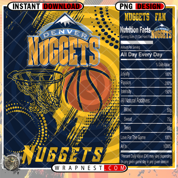 NUGGETS TEAM FAN SODA WRAP