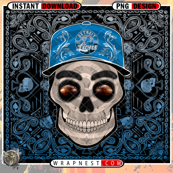 LIONS SKULL HANDKERCHIEF WRAP
