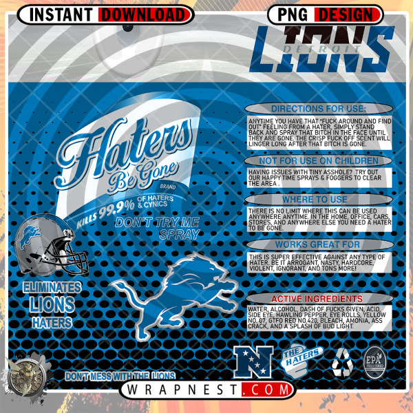 LIONS HATERS BE GONE WRAP