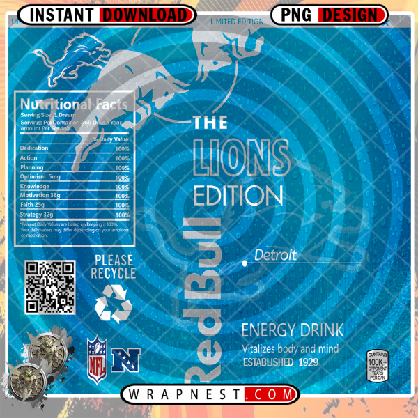 LIONS RED BULL WRAP