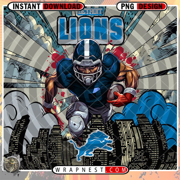 LIONS COMIC BOOK STYLE WRAP