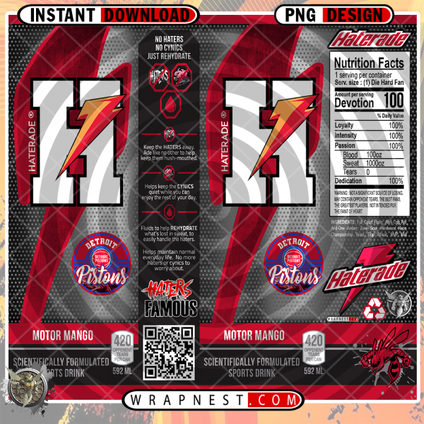 PISTONS HATERADE WRAP