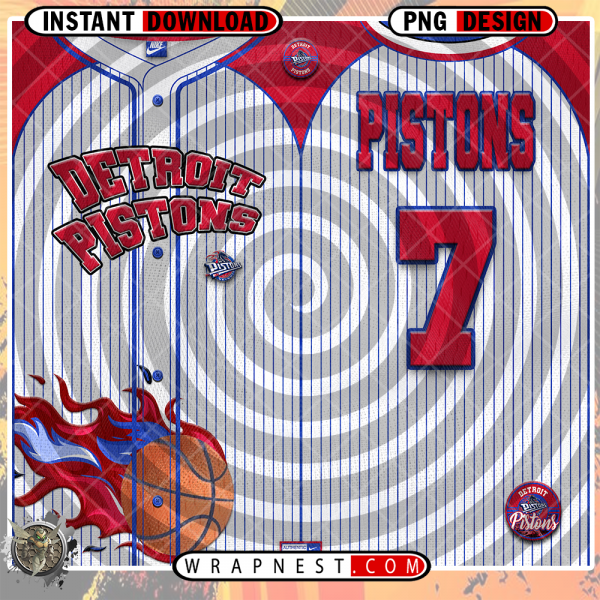 PISTONS TEAM BUTTON-UP WRAP